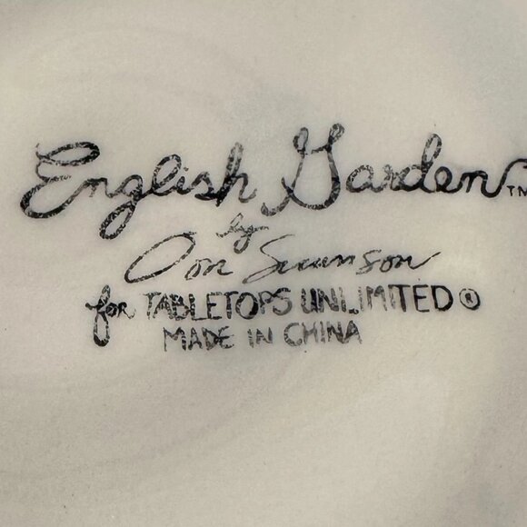 14" Pasta Serving Bowl English Garden by Don Swanson Tabletops Unlimited - Picture 4 of 4